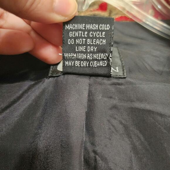 First Option Vintage 90s Red Gold Funky Floral Paisley Brocade Blazer, X-Large - Picture 12 of 12